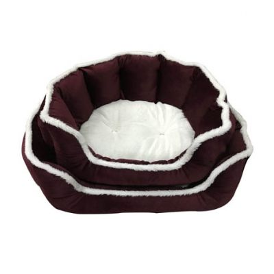 Twill Piping Soft Snuggle Dog Bed